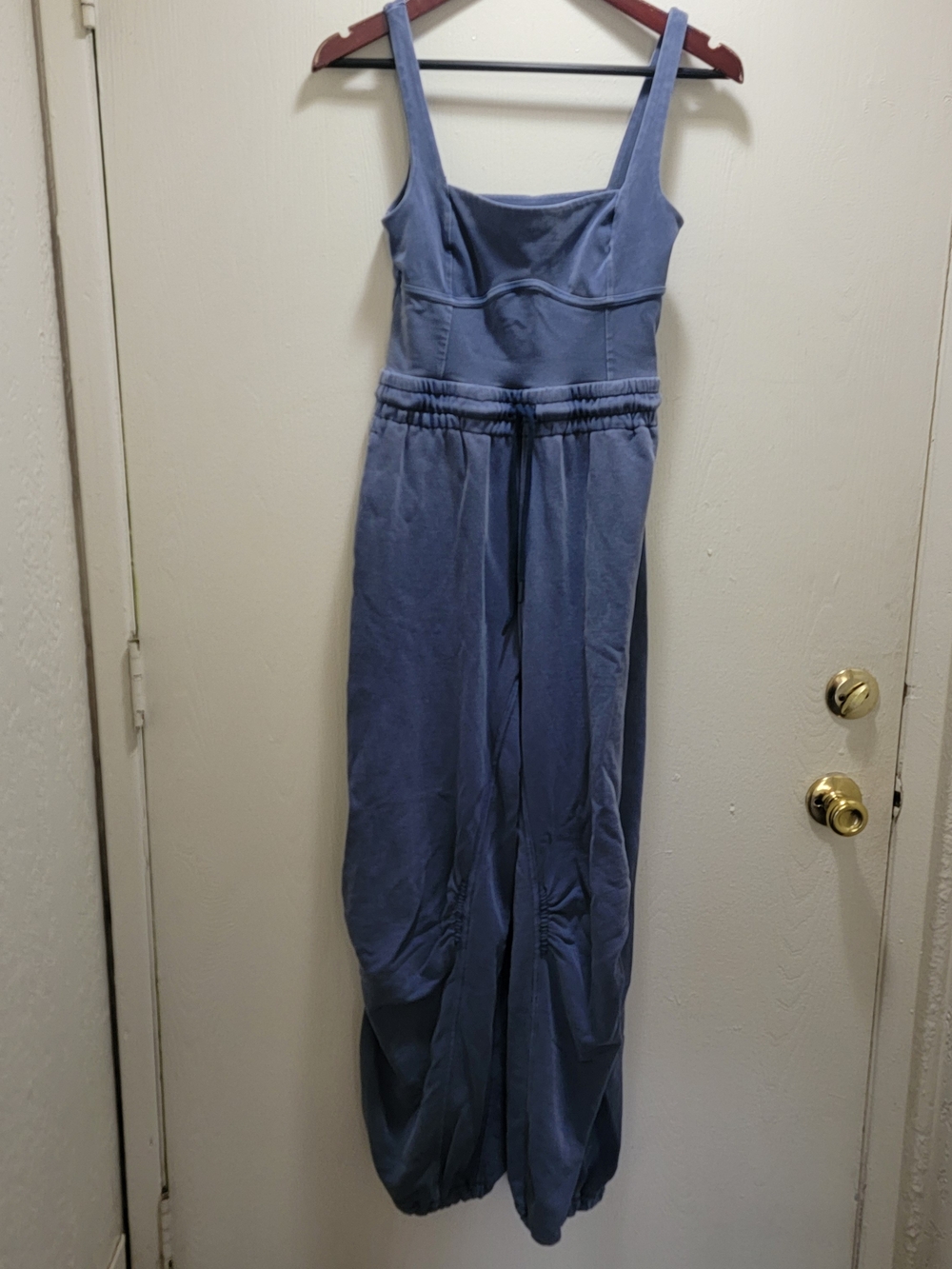 FP Movement by Free People Dusty Blue Sleeveless Maxi Jumpsuit
